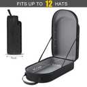 GERMUN Hard baseball hat case, Hat Carrier Travel Case with Adjustable Shoulder Strap, Hat cap case for 12 Baseball Caps - Perfect for Traveling & At-Home Storage (Black)