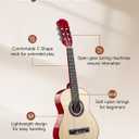 Moukey 30" Acoustic Guitar for Beginners Kids Youth 1/4 Size Dreadnought Guitarra Acustica Kit with Chord Poster, Gig Bag, Tuner, Picks, Nylon Strings, Capo, Strap - Natural