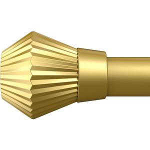 Curtain Rods for Windows 28 to 48 Inch, Gold Curtain Rod Adjustable Drapery Rods with Exquisite Finial for Living Room, Bedroom, Kitchen, Outdoor Patio, Gold