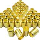 50PCS 7328 Hose Ferrules Brass Fitting, 0.656in ID x 1in Long Repair Ferrules for Air Hose, Torch Hose, Acetylene Hose, Use with Hose Crimper Tool Kit