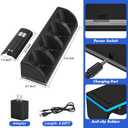 Remote Controller Charger for Wii/Wii U With 4 Pack 2800mAh Rechargeable Battery Pack, 4 Port Charging Station for Controller, Remotes Not Included