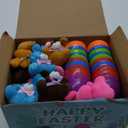 24 Pack Prefilled Easter Eggs with Plush Bunny Toys, Plush Animal Keychain for Easter Hunt, Basket Stuffers Filler, Easter Party Favors, Classroom Prize, Surprise Egg