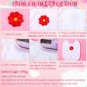 Jiuguva 72 Pcs DIY Bib Decorating Kit Baby Shower Games Set 10 DIY Blank White Bibs 50 Pink Iron on Patches Baby Shower Activity Kit for Gender Reveal Party Supplies
