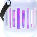 BugMD Zap Trap, Battery or USB Powered 2-in-1 Lamp and Bug Zapper with UV and LED Light, Portable Light for Indoor Spaces