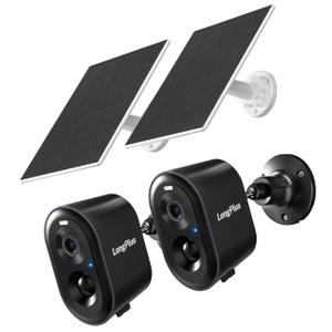 LongPlus 2K Solar Security Cameras Wireless Outdoor, VicoHome Camera Wireless Camera for Home Security, Battery Powered WiFi Cameras with AI Motion Detection, 2-Way Talk,Cloud/SD Storage