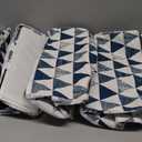 3pcs Large Wall Hanging Organizer Bag, Linen Fabric Door Hanging Storage Baskets with Pockets, Waterproof Bin for Kitchen, Bedroom, Office, RV Camper (Triangle)