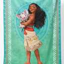 Jay Franco Plush Throw Blanket 46" x 60" Inches Kids Hero Soft & Cozy Fleece Throw for Bedroom & Couch Dcor, Official Licensed Product, Teal - Moana