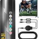 2026 Upgraded TV Antenna Indoor Outdoor, 3600+ Miles Long Range HD Digital TV Antenna for Local Channels with Amplified Signal Booster, Supports 4K 8K 1080p for All TVs39ft Coaxial Cable (Compact)