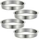 Honeydak 4 Pieces 6" (Nominal) Diameter x 1" Height 304 Polished Stainless Steel 6" x 1" Trash Grommets for Countertop Inserted Trash Kitchen Cabinet Counter Bin, Ease to Install
