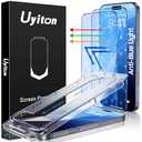 Uyiton Compatible with iPhone 16 Pro Max Screen Protector (Anti-Blue Light) - Shatterproof Full Coverage [Case Friendly] 9H Tempered Glass Screen Protector for iPhone 16 Pro Max, Pack of 2 