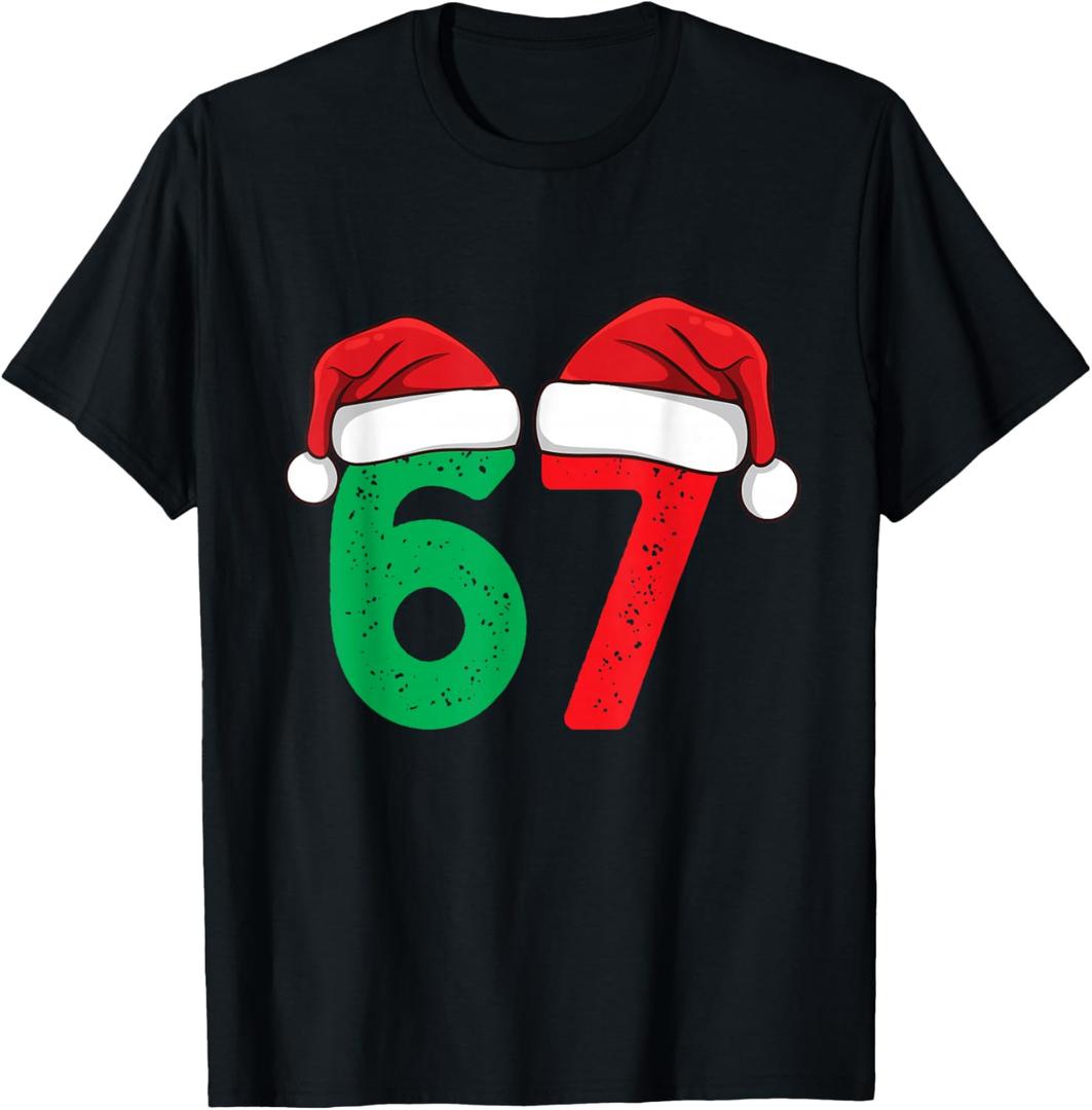 Six Seven Christmas 6 7 Meme Funny Christmas T-Shirt, Small
