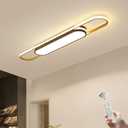 Qcyuui Linear Ceiling Light Modern LED Ceiling Lamp Dimmable Acrylic Ceiling Lighting Fixture with Remote Control for Kitchen Dining Room Cloakroom Hallway(48W/43.3in L)