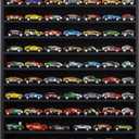 DisplayGifts Open Front Hot 1:64 Scale Toy Cars Wheels Matchbox Display Case Die-cast Model Cars Storage Cabinet - NO Door Cover in The Front (Black) - 26.5 X 18.75 X 3 Inches