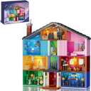 House Building Blocks Toys with Light, Compatible with Lego Set, Architecture Building Model for Adults, Construction Educational Toy Christmas Birthday Gift for Girls Boys Kids 8-12 (1256 PCS)
