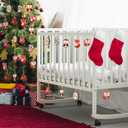 36 Pieces Forest Animal Wooden Ornaments Christmas Animal Wood Hanging Ornaments Woodland Animals Christmas Tree Decorations with Hanging Rope for Christmas Home DIY Crafts Party Supplies, 6 Styles