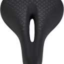 Black Faux Leather Middle Hollow Cycling Bicycle Sport Seat Saddle