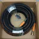 3/8" ID Pressure Washer Hose 100 ft, 4800 PSI Steel-Braided & Durable - Flexible & Kink-Resistant, Power Washer Hose with Swivel Quick Connect & M22-14mm Adapter, Hot/Cold Water Compatible