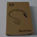 KIDEE Neck Fan, Portable Bladeless Neck Fans, Upgrade 360 Airflow, Super Quiet, 3 Speeds, 4000mAh Personal Wearable Neck Fan, Upgraded Cooling Air Volume USB Rechargeable Hands Free Fan (Dark-black)