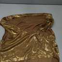 Women's Metallic Cowl Neck Tank Top Ruched Tie Front Sleeveless Party Club Crop Tops, Size XL