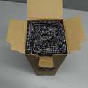 Kevin Textile Set of 2 Decorative Pillows Covers for Couch Star Faux Linen Sofa Pillows Cover 24 x 24 inch, 61x61cm, Black