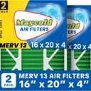 Maycold MERV 13 16x20x4 Air Filter (2-Pack), High-Efficiency Pleated AC & Furnace Filters, Actual Size: 15.88 x 19.88 x 4.31, Individually Wrapped in Plastic