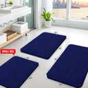 Arotive Bathroom Rugs Round 30x30, Extra Soft Absorbent Shaggy Chenille Bath Rugs, Machine Washable Rubber Backing Non-Slip Bath Mats for Bathroom Floor Tub and Shower, Home Decor Accessories, Navy