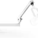 InnoGear Low Profile Mic Arm, 360 Rotatable Microphone Boom Arm Mic Stand for Fifine AM8 K669B Blue Yeti HyperX QuadCast SoloCast AT2020, with Mic Clip 3/8" to 5/8", 3/8" to 1/4" Adapter, White