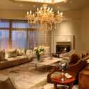18-Light Crystal Chandeliers Luxurious K9 Crystal Candle Pendant Lamp Ceiling Lighting for Dining Living Room Bedroom Hallway Entry (18 Lights), D35.4inch X H31.5inch