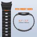 Bandletic Magnetic Silicone Band Compatible with Galaxy Watch 6 Classic Bands - 20mm No Gap Sports Strap for Watch 7 5 4 FE 40mm 44mm/for Galaxy Watch 4 Classic 43mm 47mm 42mm 46mm/Watch 5 Pro 45mm