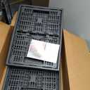HUUSMOT 2-Pack Collapsible Plastic Storage Baskets, Dark Grey, 19"x13"x9"