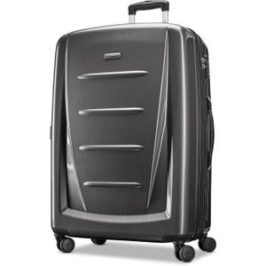 Samsonite Winfield 2 Hardside Expandable Luggage with Spinner Wheels, Charcoal, Checked-Large 28-Inch,  Charcoal