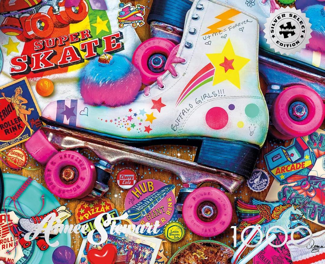 Buffalo Games - Silver Select - Aimee Stewart - Skate Night - 1000 Piece Jigsaw Puzzle for Adults -Challenging Puzzle Perfect for Game Nights - Finished Size is 26.75 x 19.75