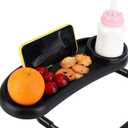 Universal Stroller Snack Tray Compatible with Mockingbird and Most Others Adjustable Universal Snack Tray for Stroller with Cup Holder and Phone Holder Detachable Enlarged Thickened Accessories Black