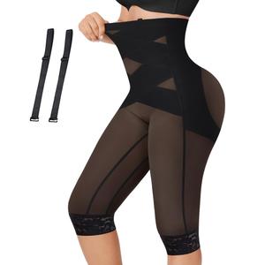RDSIANE Capri Leggings for Women Tummy Control Shapewear Pants Thigh Slimmer Butt Lifting Leggings With Straps - Black, Large