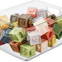 iDesign Pantry Storage Bin with Handles for Cabinets or Fridge - Clear - Made in USA (Medium)