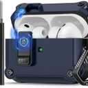 Compatible with AirPods Pro 3 Case,Magnetic Automatic Lock with Cleaning Kit,Compatible with Magsafe Cover-Blue