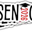 2 x 3Pcs Senior Class of 2026 Stickers, Graduate Sticker 2026 Decorations, Graduation 2026 Senior- Stickers for Laptop Water Bottle Phone Case Car Window Helmet Vinyl Stickers (Normal, 3 Inches)