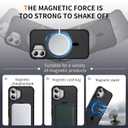 ADDIT for iPhone 16 Case iPhone 16 Magnetic Phone Case Fits MagSafe Military-Grade Translucent Matte Back Built-in Camera Stash Stand Case Fit for iPhone 16 (Black)