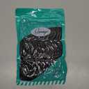 50PCS Black Hair Ties for Women, Cotton Seamless Hair Bands, Elastic Ponytail Holders, No Damage for Thick Hair, 2 Inch in Diameter, by Qarwayoc