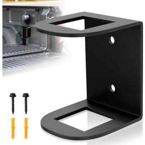 Hitch Holder for Truck Bed 2-inch Trailer Hitchs Storage,Silent & Secure Trailer Hitch Holder for 2" Ball Mount Hitches/ Shank, Trailer Hitch Accessories-Storage for Truck Bed