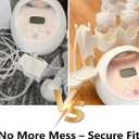 Bottle Holder for Spectra S1 & S2, Dual Organizer with Hose Management Compatible with Spectra New/Old Bottle, Space-Saving & Easy Installation (White, New Breast Pump)