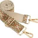 ZOOEASS Wide Shoulder Strap Adjustable Replacement Belt Guitar Style Crossbody Bag Handbag Strap Multicolor Canvas Straps(Wide:1.5in)(Color7)