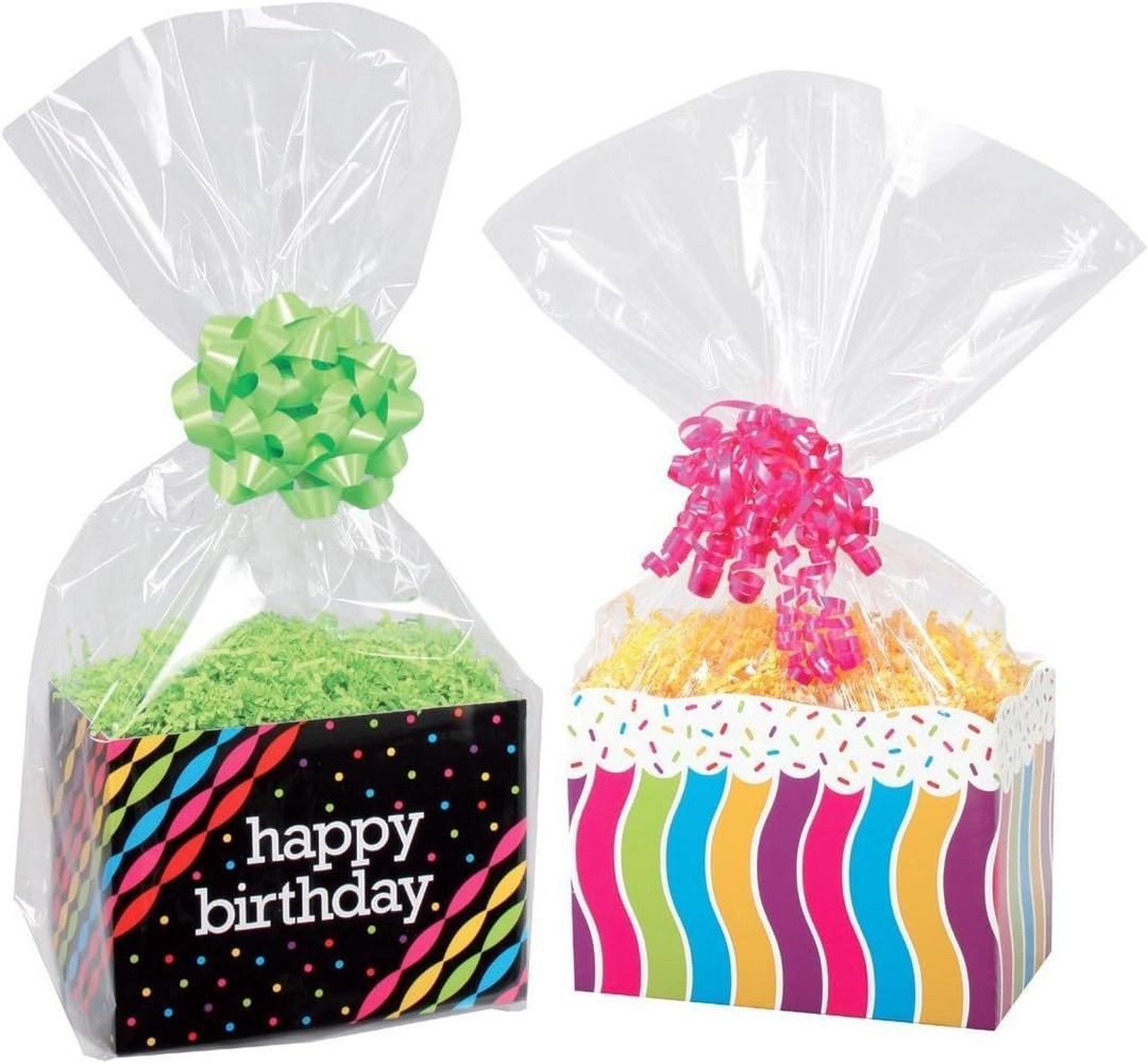 A1 Bakery Supplies Gifwrap Cellophane Bags Gift Warp Basket Bags Gift Basket Bags 10 Pack Bags only (12 In X 24 In)