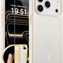 zapica Magnetic for iPhone 17 Pro Max Case, Upgraded [Camera Control Button] [Full Camera Protection] [with 1 Screen Protector] Translucent Matte Shockproof Protective Phone Cover, Creamy White