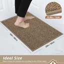 BEQHAUSE Kitchen Rugs 20"x32", Non-Slip Kitchen Mats for Floor, Super Absorbent and Stain Resistant Kitchen Rugs, Machine Washable Rugs for Kitchen, Hallway, Laundry & Sink, Taupe