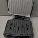 George Foreman Fully Submersible Grill, NEW Dishwasher Safe, Wash the Entire Grill, Easy-to-Clean Nonstick, Black/Grey (4-Serving)