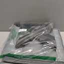 15" Foldable Foot Stool Ottoman with Metal Frame - Washable Dark Grey Upholstered Indoor/Outdoor Footrest for Living Room, Bedroom, Patio - Space-Saving Compact Design