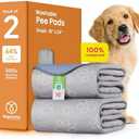 IMPROVIA® Reusable Puppy Pad – Waterproof, Extra-Absorbent, Washable Pee Pad for Dog Training, Whelping, & More – Protect Your Floors & Pet with Quick-Drying Potty Pad (Paws & Hearts, Small 18"x24") 4PC