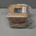 Rattan Tissue Box Cover Natural Woven Facial Napkin Holder Square with Lid 5.7 x 5.7 x 5.5 Inch (Natural)