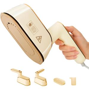 YIKA Steamer for Clothes, Handheld 2-in-1 Garment Steam Iron, 25s Heat Up, Ceramic Soleplate, Dry Pressing & Steaming Fabric Wrinkle Remover for Clothing, Upholstery and All Fabrics